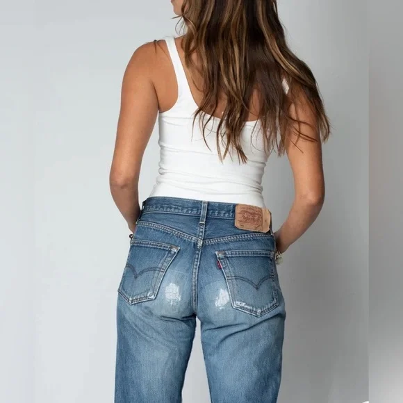 NWT Stillwater Doublescoop White Ribbed Tank Top - Picture 3 of 5